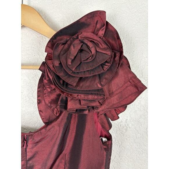Cameron Blake Formal Dress Maroon Burgundy Womens 6 Elegant Dark Romantic FALL - Picture 7 of 9